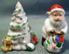 Lenox Santa And Christmas Tree Salt & Pepper Figurines With Tray