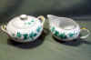 Sango Caprice Green Ivy Sugar & Creamer