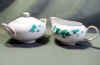 Sango Caprice Green Ivy Sugar & Creamer
